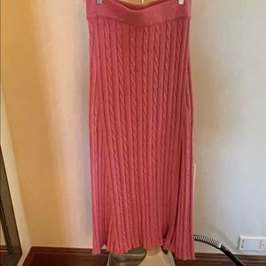Pink Cable Knit Skirt